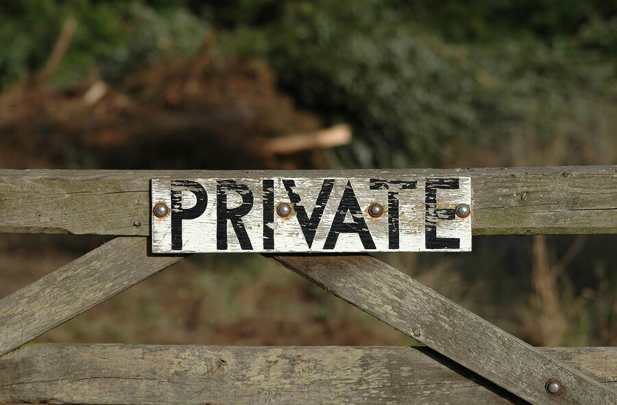 Private property sign.